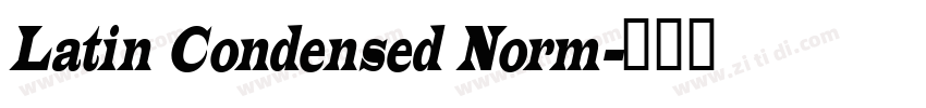Latin Condensed Norm字体转换